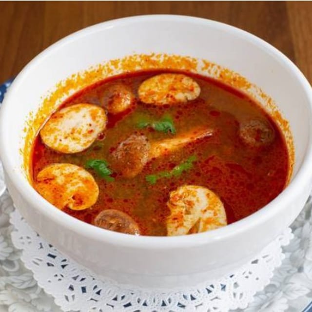 Tom Yum Soup (Spicy & Sour Soup)(GF).