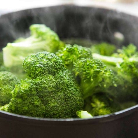 Steamed American Broccoli.