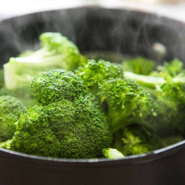 Steamed American Broccoli.
