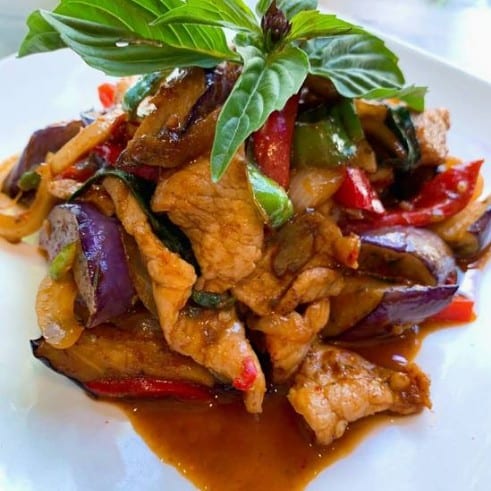 Eggplant Basil.