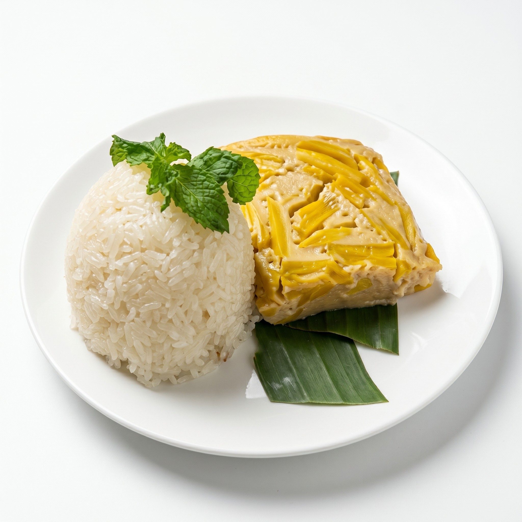 Pumpkin Custard with Coconut Sticky Rice.